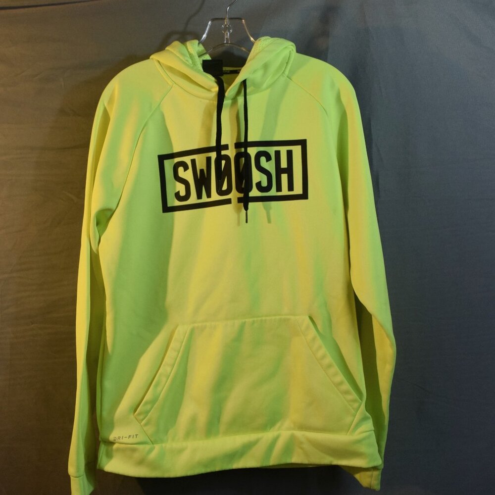 Nike SWOOSH Men's Pullover Hoodie Neon Yellow SZ M (LIKE NEW)